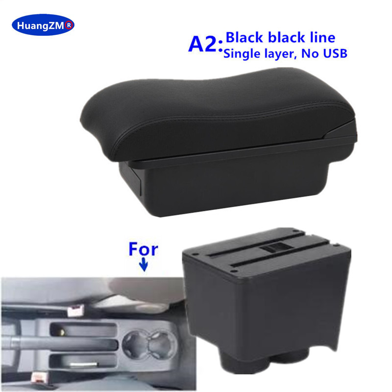 For Volkswagen Polo Armrest box For VW Polo 9N 3 Mk4 Car Armrest box 2002-2009 Interior Retrofit Sto