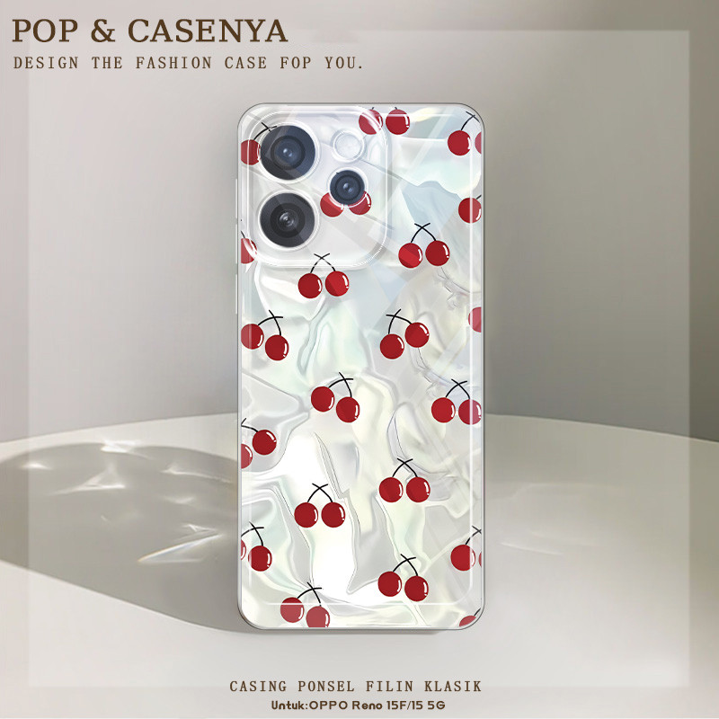 Ceri berpola cangkang Untuk Terbaru Case Hp OPPO Reno 15F 15 5G Soft Casing OPPO Reno 15F 15 5G Tk3 