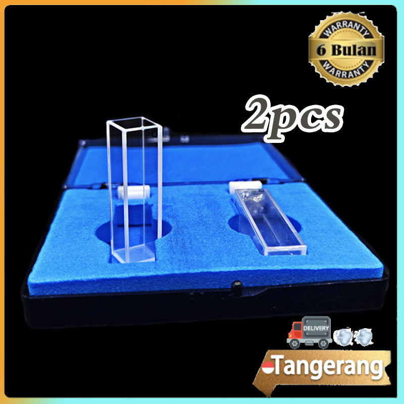 2PCS Quartz Cuvette / Kuvet Kuarsa / Kuvet Spektrofotometer 10mm