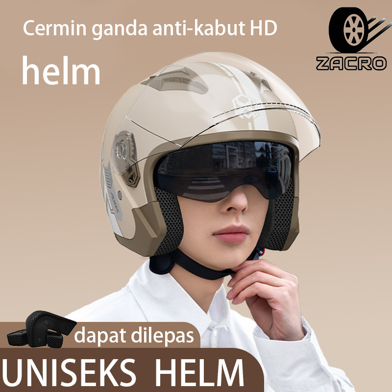 ZACRO HELM  DOUBLE KACA DOUBLE VISOR