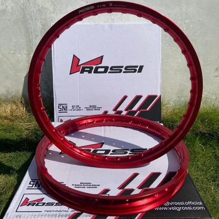 1 BIJI Velg Rossi WM Merah Ring 17 Ukuran 120 140 160 185 Original V Rossi 100% Satuan