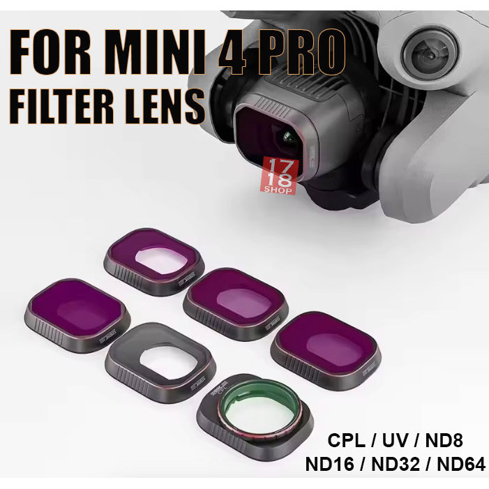 For DJI Mini 4 Pro Filter Lens CPL UV ND8 ND16 ND32 ND64 Lensa Protector Circular Polarizer Ultra Vi