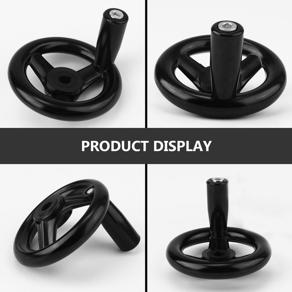 Bakelite Hand Wheel 3 Spoke Round Crank Revolving Machine Parts Plastic Handle Easy tall sassemble U