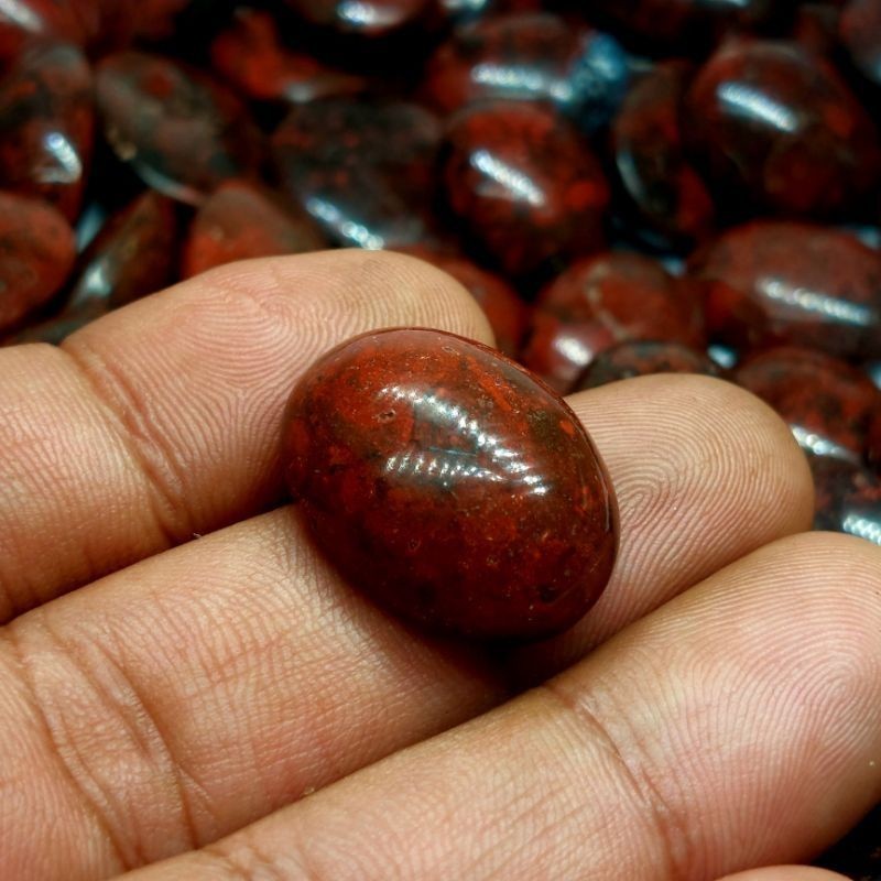 Batu Akik Badar Besi Merah Cabe Kebumen Nempel Magnet /A9 permata