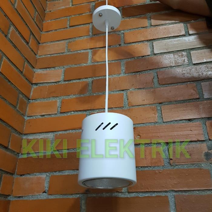 Kap Lampu Gantung Outbow 4 inch Bulat Fitting E27 + Base Satuan - Putih