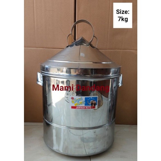 Dandang Kukusan Nasi Jumbo Stainless 6-10kg