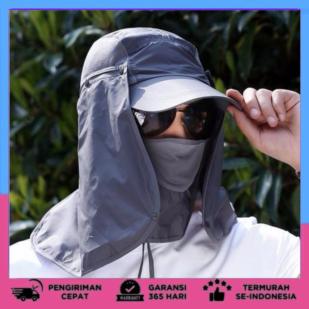 Topi Memancing Tentara Jepang Anti UV Matahari Topi Jepang Mancing Anti UV Outdoor Fishing Hat Nylon