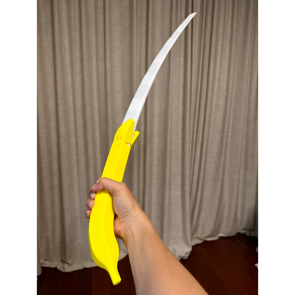 Retractable Banana Shaped Katanas Sword For Cosplay Hidden Samurai Twisted Open Sword Boys Toy Home 