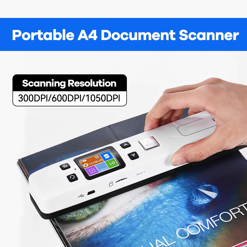 iScan 1050 DPI Wifi Wireless Portable Scanner Handyscan A4 F4 Photo Scan Dokumen