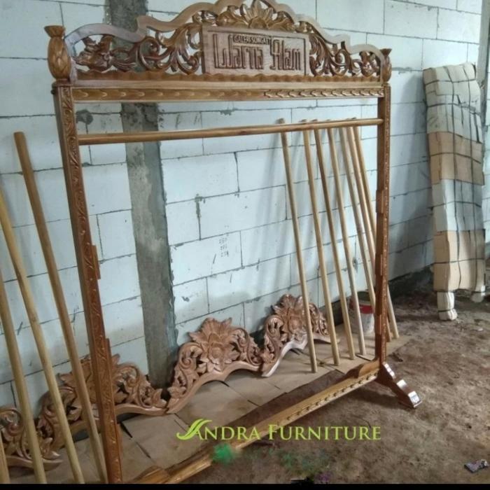gawangan baju full ukiran kayu jati