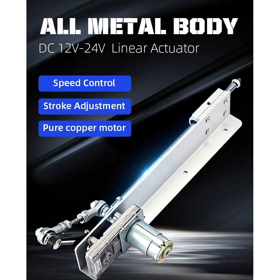 Mini Telescopic Linear Actuator Adjustable Stroke Linear Actuator Motor 24V DC Reduction Gear Motor 