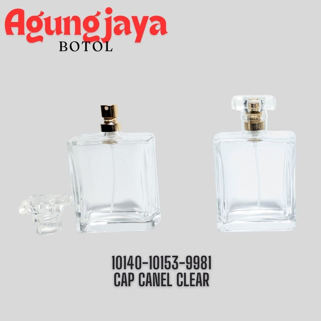 Botol Kaca Parfum 100 Ml Petak Tebal Press Pump Press Gold / Botol Kaca Parfum 100 Ml /  Botol Kaca 