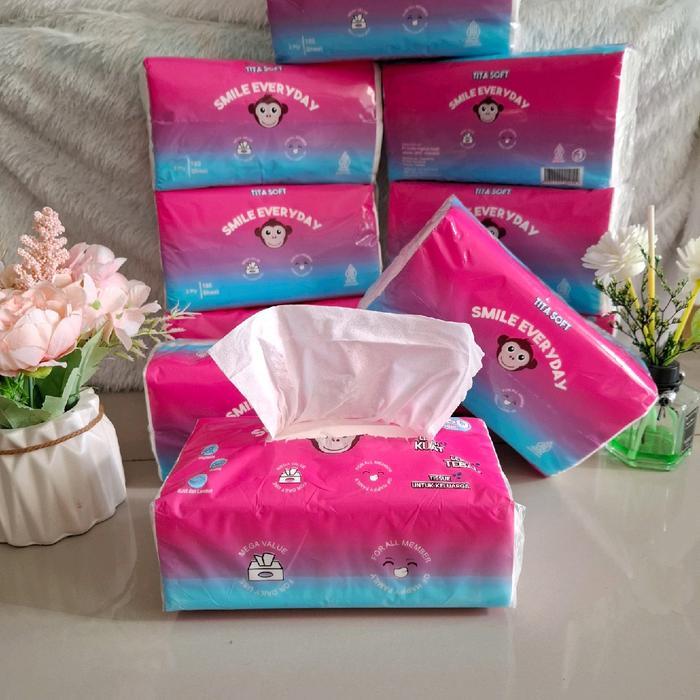 Giandra Automotive TITA SOFT [10 PACK] TISU WAJAH 300 HELAI - TISU BAYI HALUS LEMBUT - Aman Kulit - 