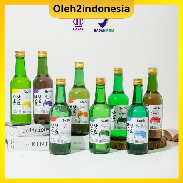 Soju Halal Non Alkohol Sooha Minuman Korea Sparkling Water Barkarbonasi Enak