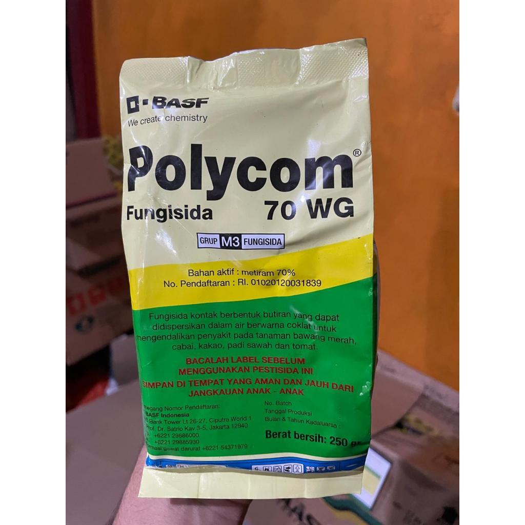 Fungisida Polycom 70WG 250Gr Bahan Aktif : Metiram 70%