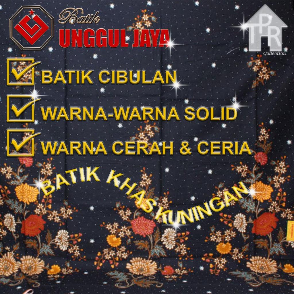 Unggul Jaya Kain Batik Cibulan Warna Solid & Ceria 220x115CM Motif Khas Batik Kuningan Untuk Pakaian