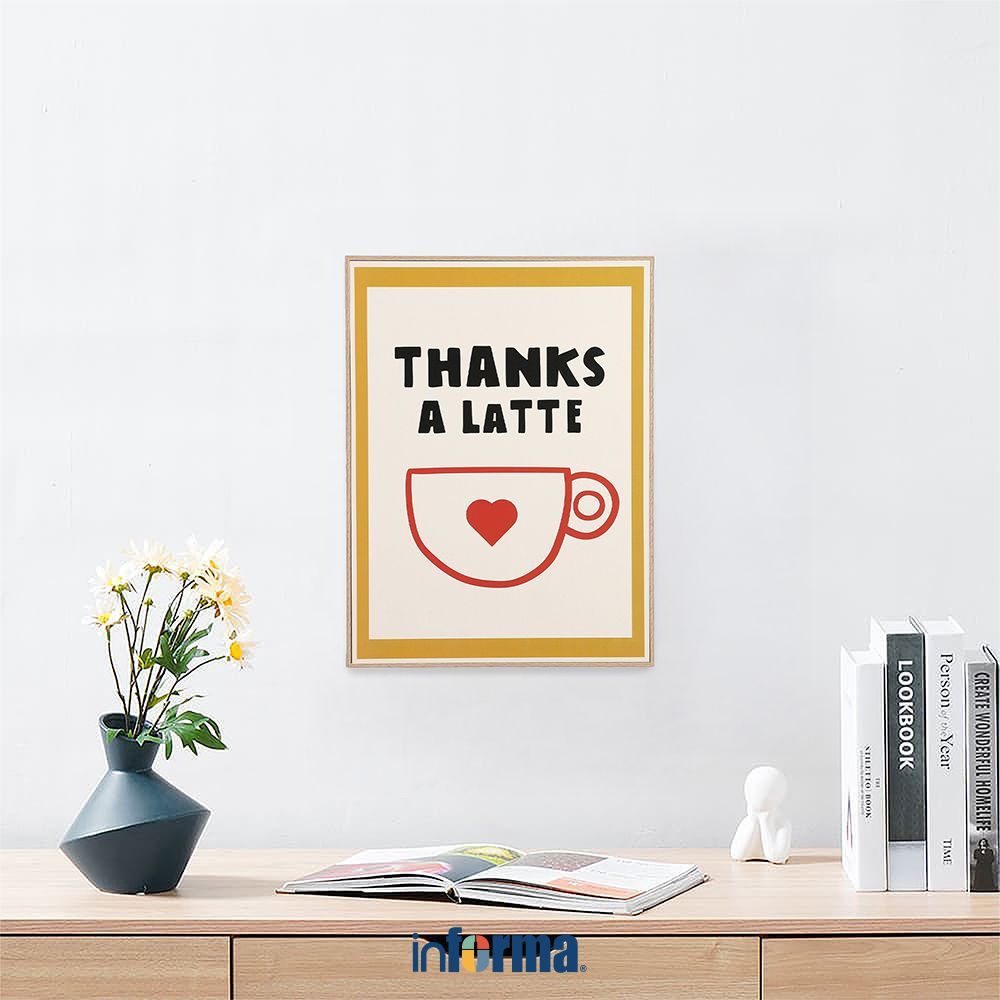 Informa 30x40 cm Hiasan Dinding Print Decoration Latte SF-4 - Mix Wall Art Dekorasi Dinding Wall Dec