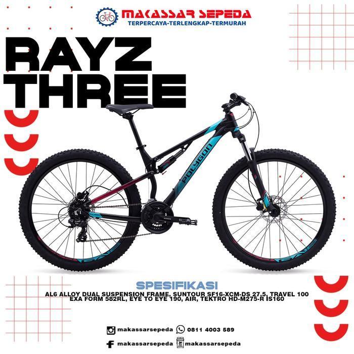 PROMO DICON CUCI GUDANG : SEPEDA MTB POLYGON RAYZ 3 2021 ALOY 24 SPED HYDRAULIC DISCBRAKE