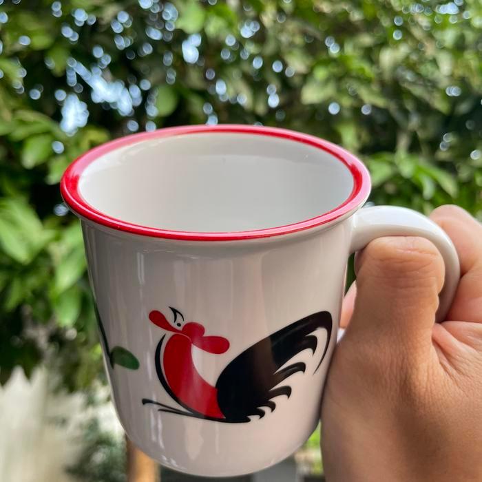 Mug Gelas Keramik Ayam Jago Bentuk Modern