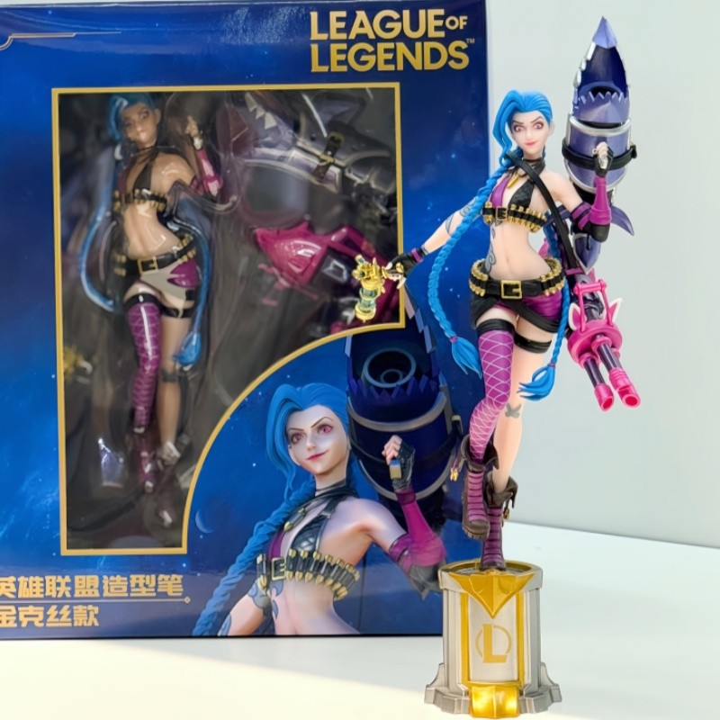 22cm League Of Legends Anime Figurine Luxanna Crownguard Lux Kaisa Jinx Action Figure  Hot Chrismas 