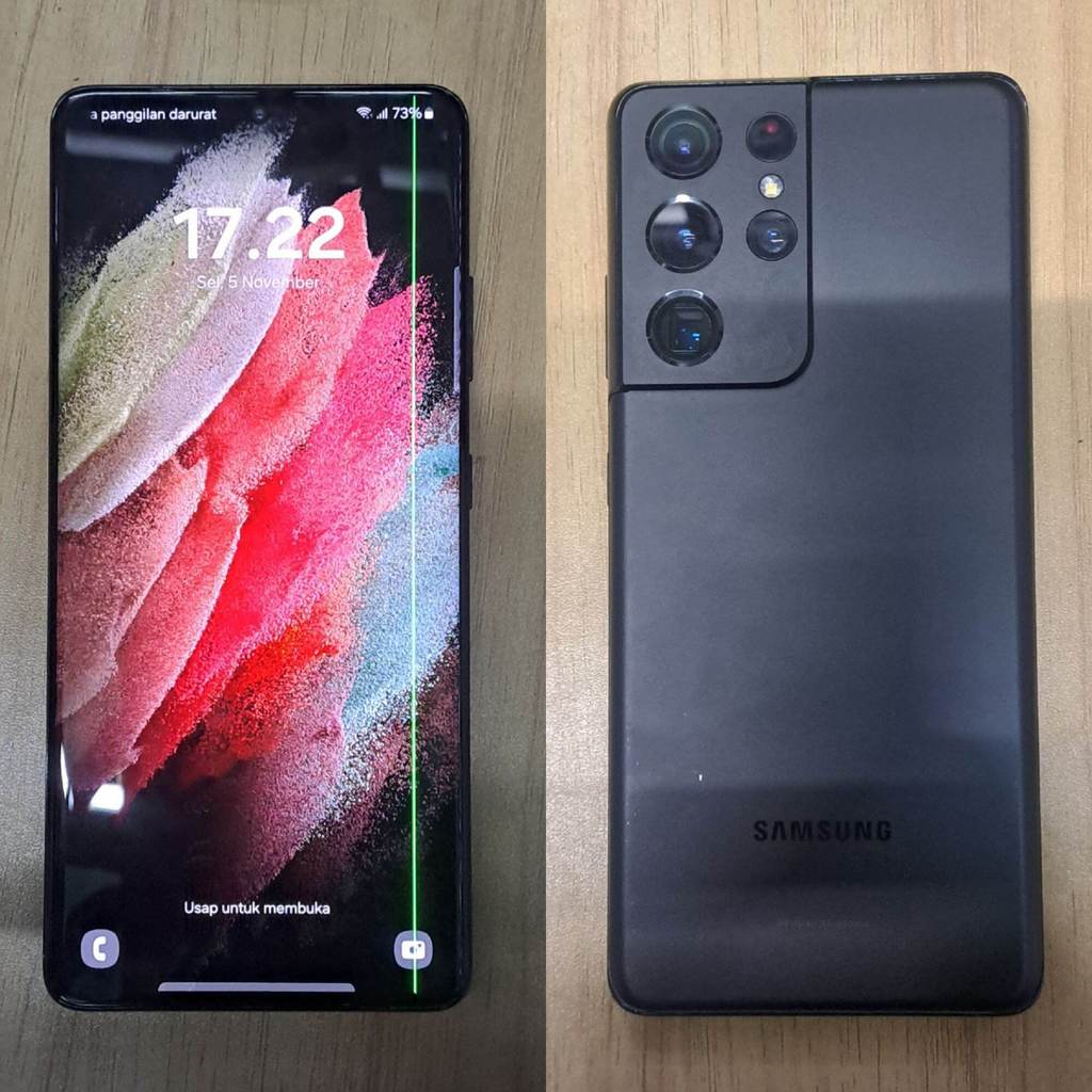 Hp Samsung S21 Ultra SEIN RESMI 12/256 Gb Second Minus LCD Garis