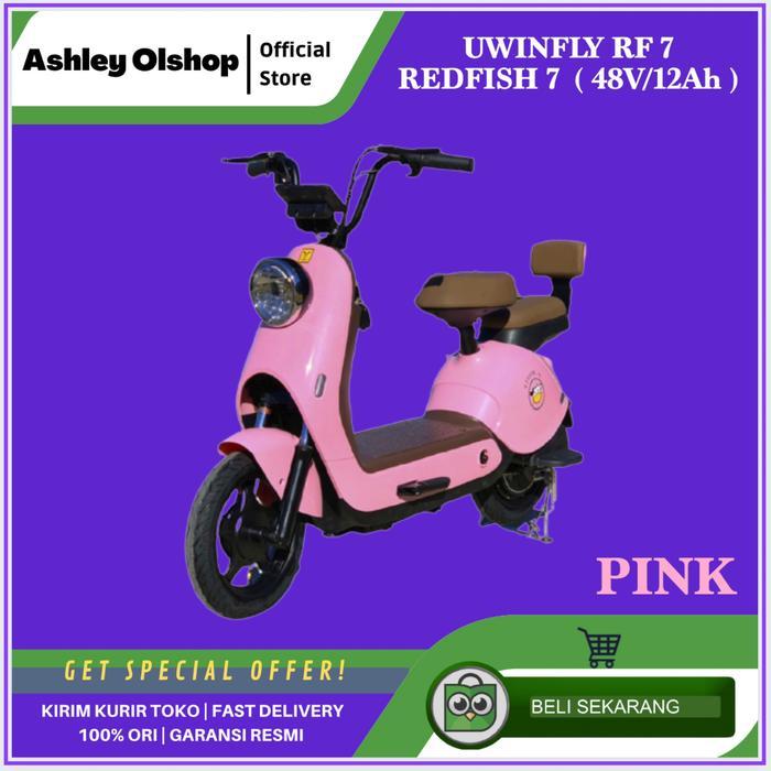 PROMO GASPOLL Sepeda Listrik Uwinfly RF7 Redfish 7 Uwinfly RF 7 Pink [ORI RESMI]