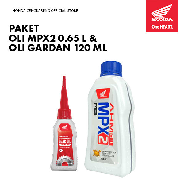 Paket Oli Motor Matic MPX2 0,65L + Oli Gardan Original Honda | Oli motor Honda MPX2 ORI