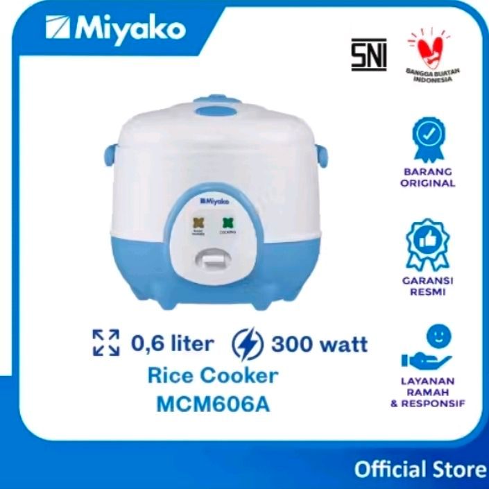 magicom mini miyako 0.6 Liter 3in1 mejikom Pemanas Penghangat Penanak Nasi
