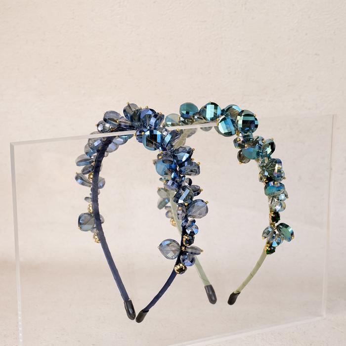 Poppypetals Emerson Headband - Bando Wanita Korea Bandana Kristal Korean Crystal Headband Wedding Pa