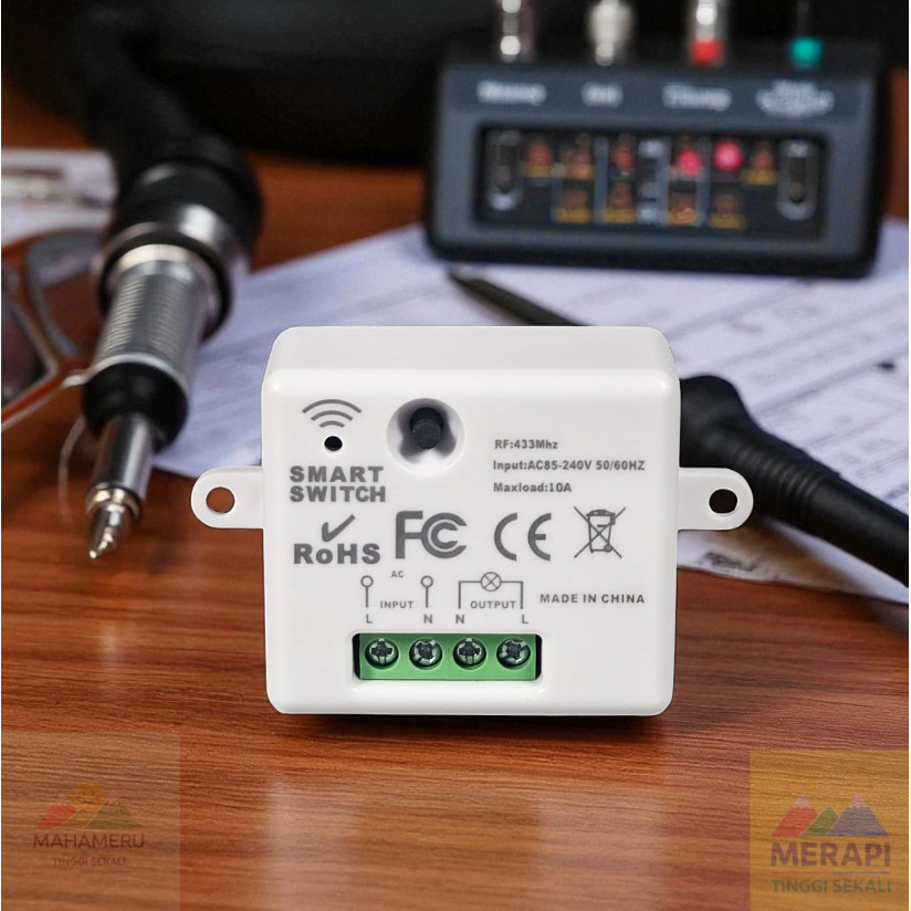 QINICI Receiver Saklar Lampu Wireless 433MHz 10A 240V - QC-44