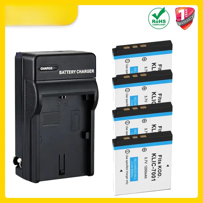 1200mAh  KLIC7001 KLIC7001 K7001 Camera Battery + AC Charger for Kodak V550 V570 V610 V705 M340 M341
