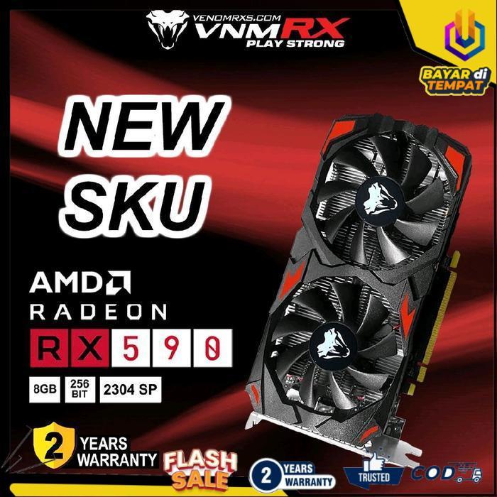 VGA Graphic CARD VenomRx AMD Radeon RX590 8GB DDR5 2FAN | AMD RX 590 8G 256 bit 2048/2304 GR | UT CO