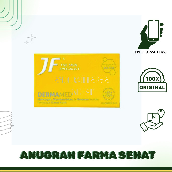 JF SULFUR DERMAMED - Sabun Antibakteri untuk Gatal Kulit & Menjaga Kulit Tetap Sehat