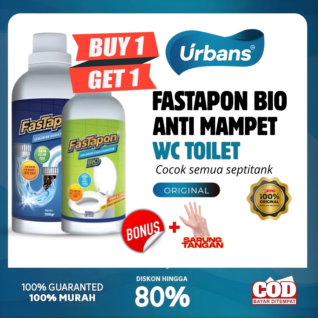 ( PAKET HEMAT ) Fastapon anti sumbat dan fastapon bio anti macet wc toilet mampet dan sumbat ampuh