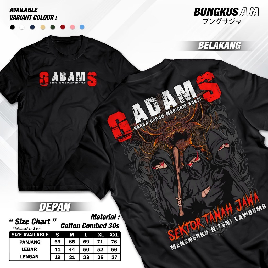 Kaos Magicom Sakti Sektor Tanah Jawa Gadams Garda Depan Menengku Niteni Lawohmu