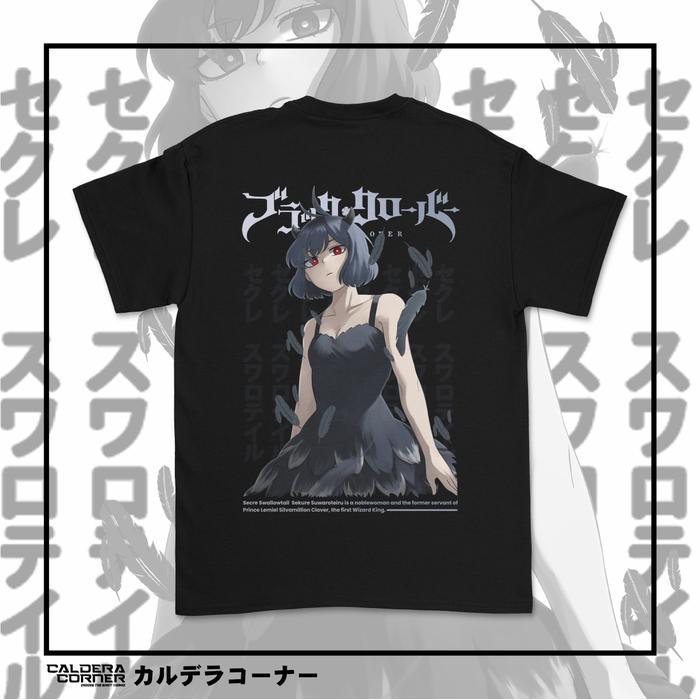Kaos Anime Black Clover Secre Swallowtail Nero Unisex Tee