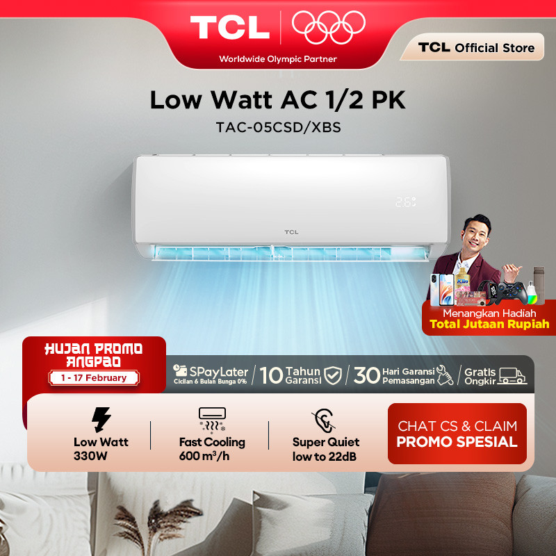 TCL AC TAC 05 CSD/XBS 0.5 PK AC Low Watt [INDOOR + OUTDOOR ONLY] - 1/2 PK Mini Full Set - 1 2 PK Bar