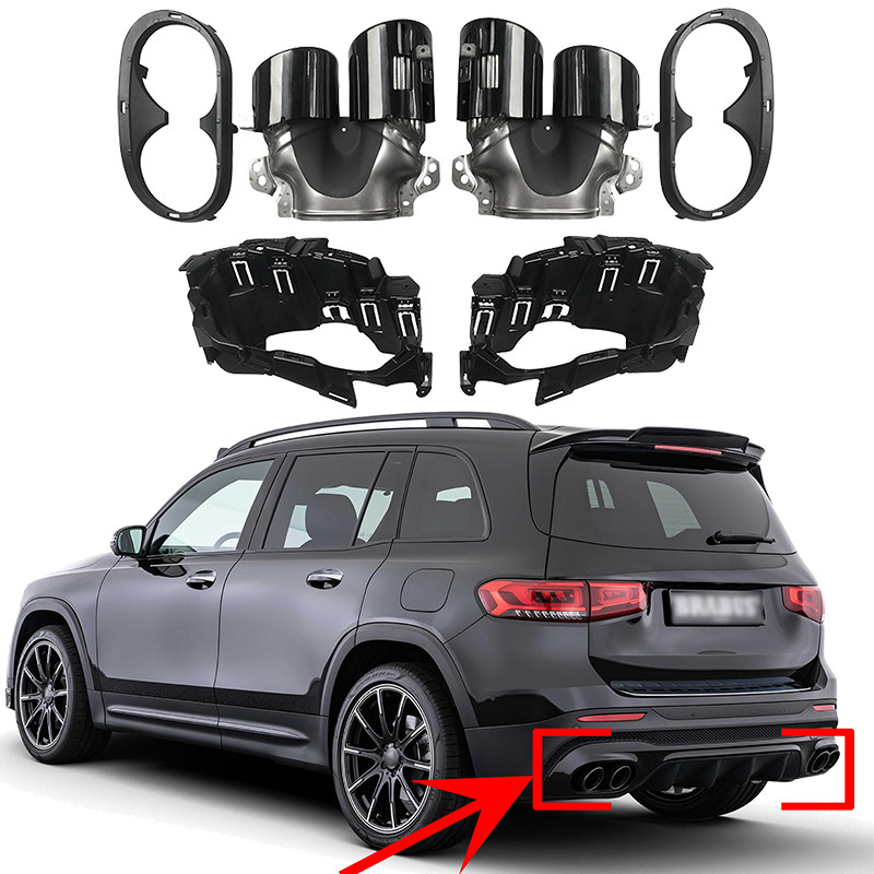 For Mercedes Benz GLB 2020-2024 X247 GLB180 GLB200 GLB220 GLB250 GLB35 AMG Rear Bumper Turbo Muffler