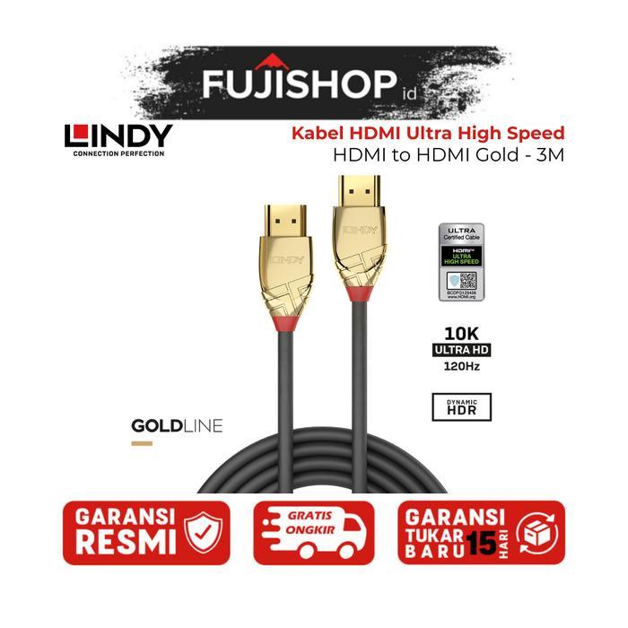 Lindy 37603 Kabel HDMI Gold 2.1 Ultra Hh Speed 3M
