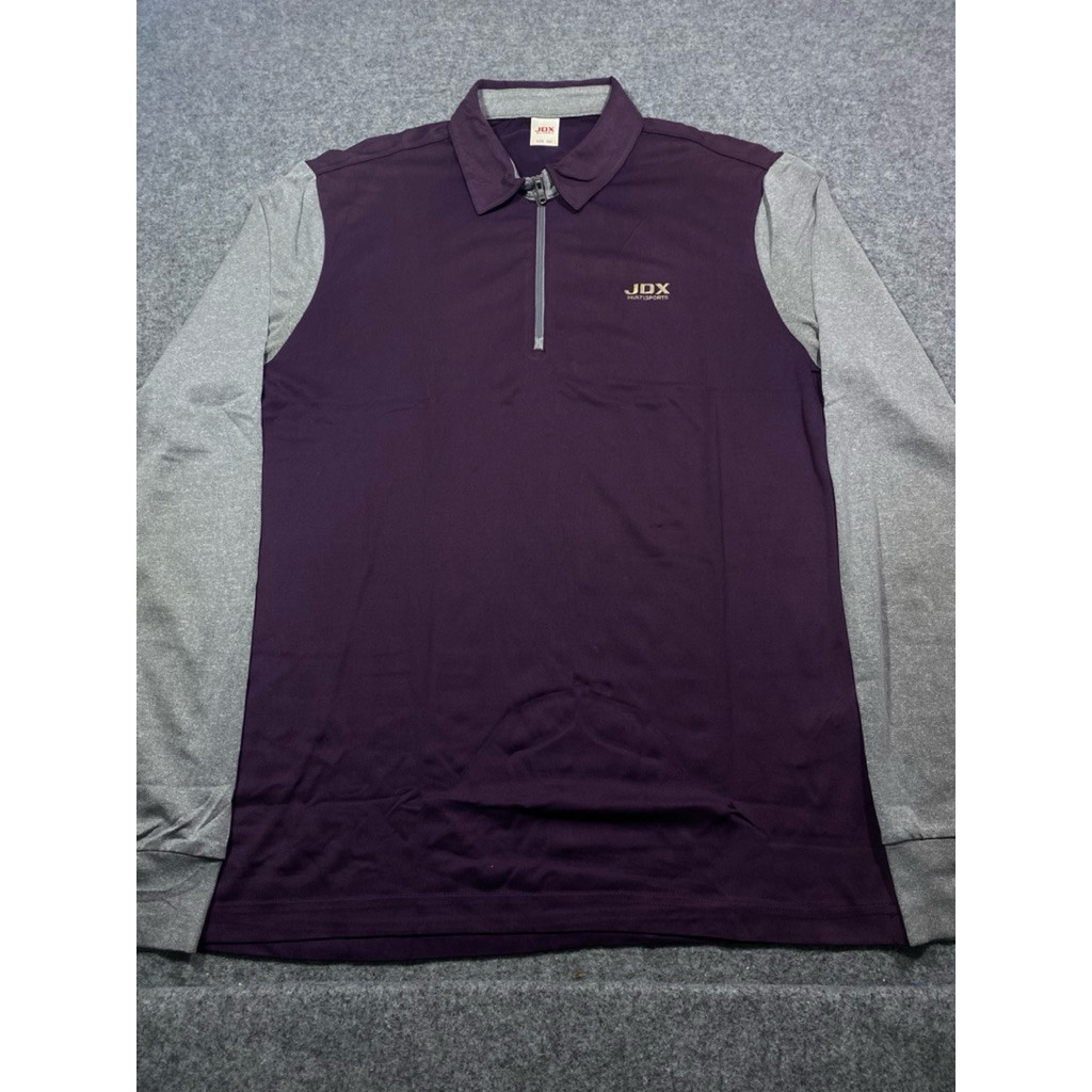 KAOS OUTDOOR HALF ZIPPER  JDX UNGU ABU SIZE XL