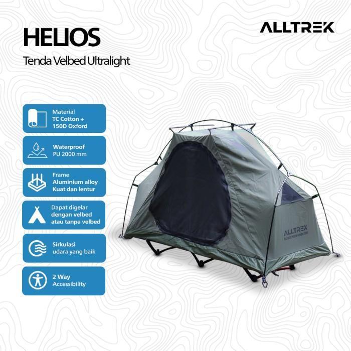 ALLTREK Tenda Camping HELIOS Tenda Velbed Ultralight - GREEN + VELBED