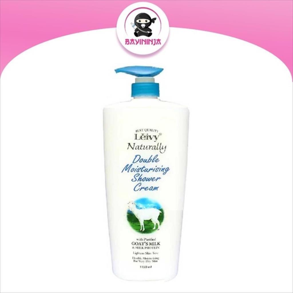 LEIVY Goats Milk Shower Cream Sabun Mandi Susu Kambing Botol 1150 ml