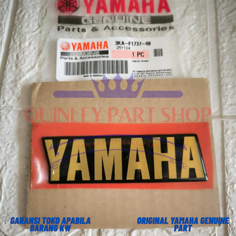 Emblem logo stiker box bok tutup aki rxking rx king 2001 2002 Warna Gold original 3KA-F1737-40