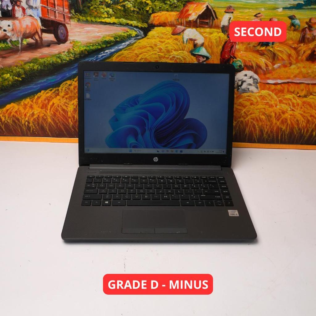 HP 240 G7 NOTEBOOK PC I5 8265U 4 GB (14") GRADE D - MINUS LAPTOP SECOND ORIGINAL SINAR MUTIARA CELL
