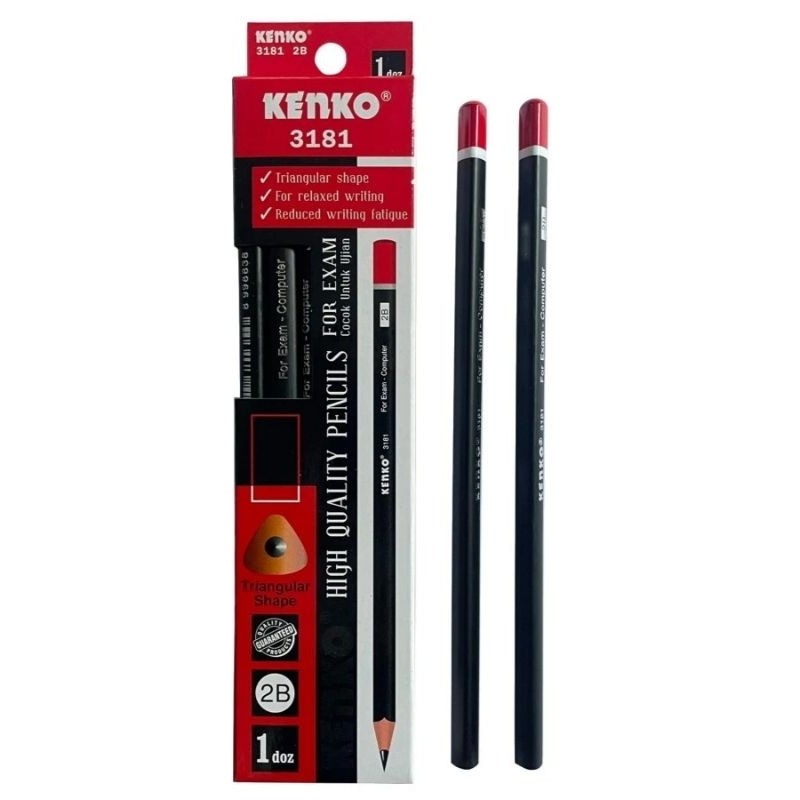 Pensil Kenko 2B 3181 Pencil Kenko Pensil Serutan Kenko Hexagonal 3181
