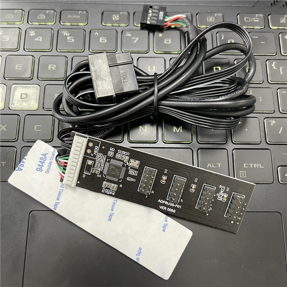 USB20 9pin Header USB 1 To 4 Male 9pin Internal 20cm Cable Mainboard USB 20 HUB Connector Adapter 9P