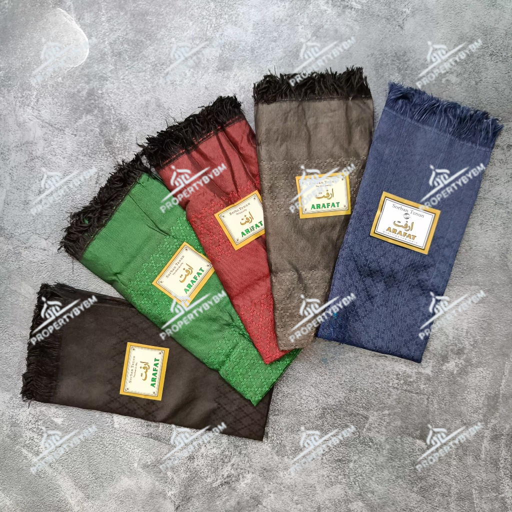 Surban Arafat POLOS HITAM NAVY Surban Arafat Murah Halus dan Adem Surban Tenun Sorban Murah