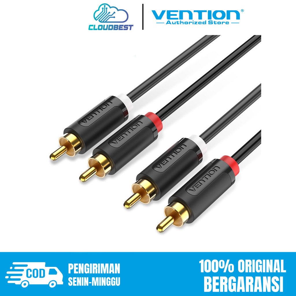 VENTION Kabel Audio RCA to RCA Stereo Male to Male Gold Plated