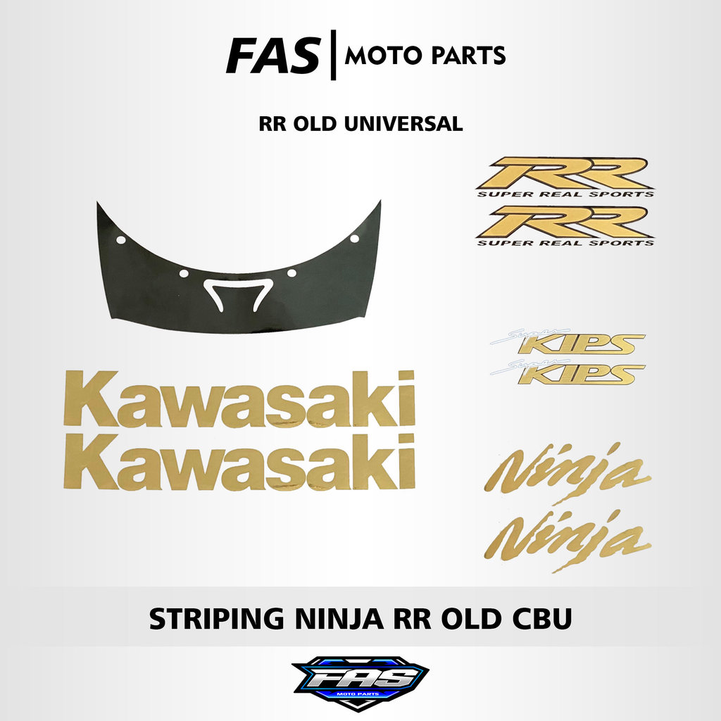 Striping Kawasaki Ninja RR Old Hitam Merah Biru Hijau Oracal Cutting