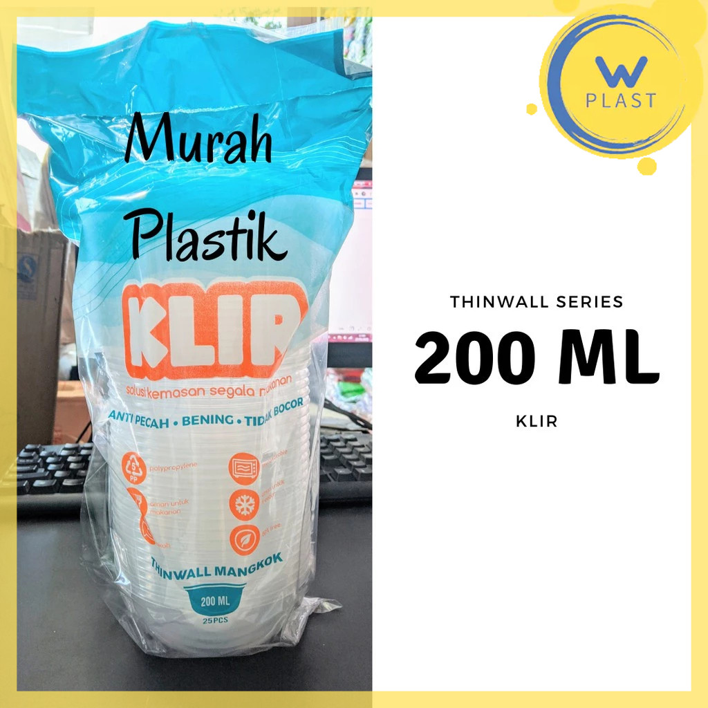 Aneka Thinwall ( 200 250 ml ) BOWL & RECTANGLE [Klir/Lux/DM/Hiba/Victory] --- 25 pcs @Pack | mangkok